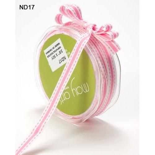 Stuha May Arts - STITCH White/Pink — foto 1