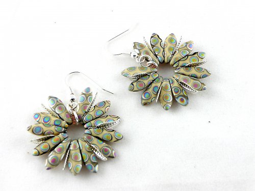 Naušnice : " Silver dotted marguaritas " — foto 1