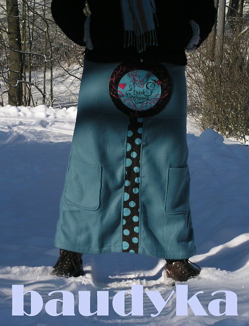 Sezonní SLEVA--sukně ocelově modrá — foto 1