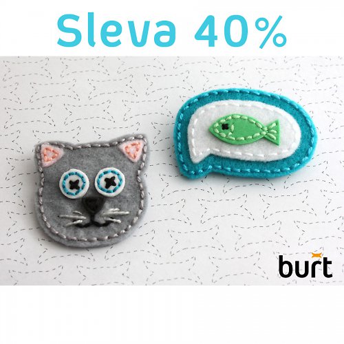 Kočka s rybou SLEVA — foto 1