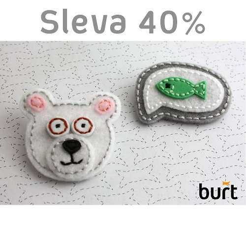 Lední medvěd s rybou SLEVA — foto 1