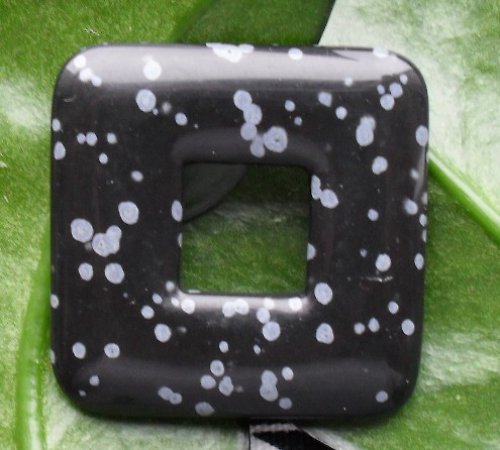 Obsidián vločkový donut 35x35mm — foto 1