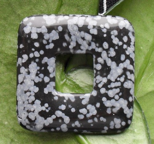 Obsidián vločkový donut 35x35mm — foto 1