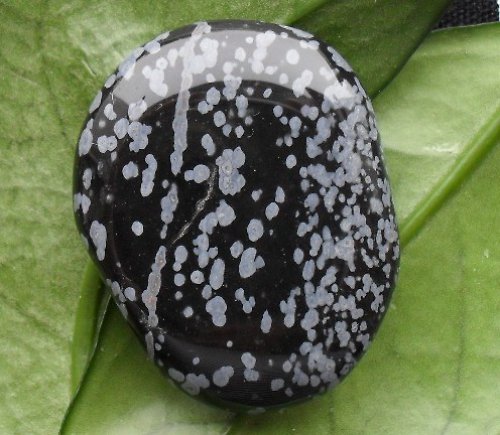 Obsidián vločkový 38x32x10mm — foto 1