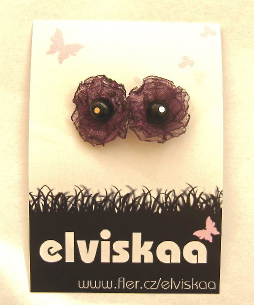 Fialové náušnice — foto 1