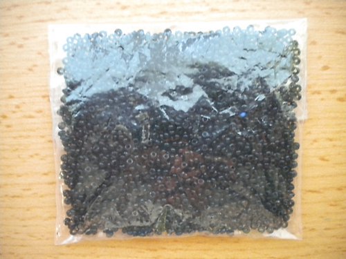 Rokail černý 1 mm - cca 10g — foto 1