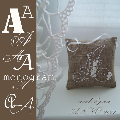 Broderie au ruban - monogram A — foto 1
