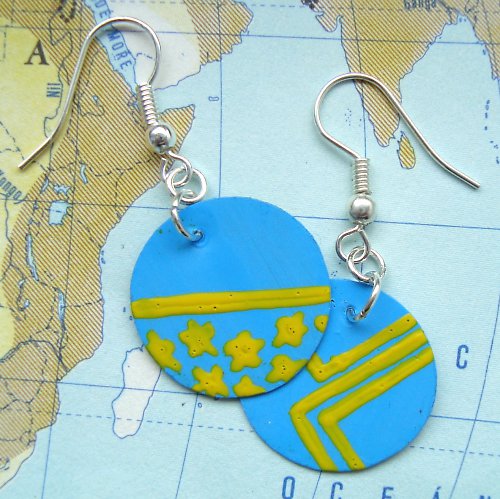 Oboustranné - malované náušnice — foto 1