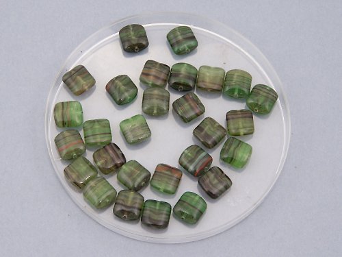 Mačkané korálky - čtverečky - 25g — foto 1