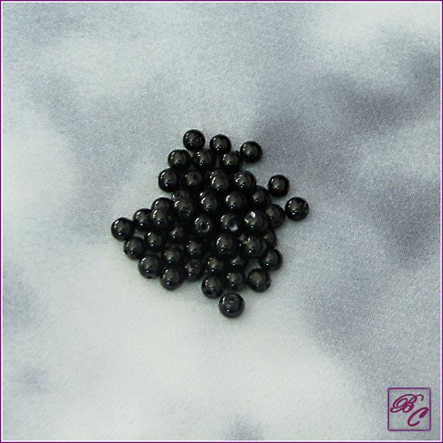 Voskované perly 4 mm, černá (50ks) — foto 1