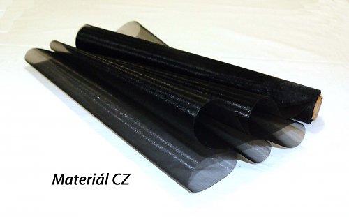 Organza ČERNÁ, š. 36 cm - 1 m — foto 1