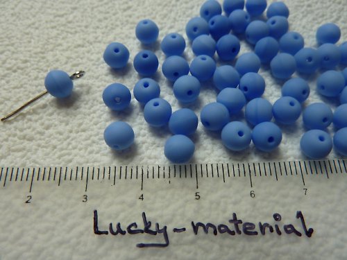 Mačkané kuličky modré 6 mm ..... 60 ks — foto 1