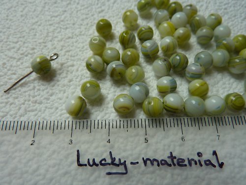 Mačkané kuličky do zelenožluta 6 mm ..... 60 ks — foto 1