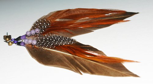 Náušnice s peřím - nature elegance — foto 1