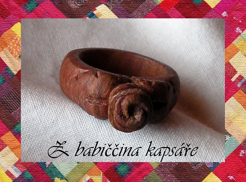 Dřevěný prstýnek - č.15 — foto 1