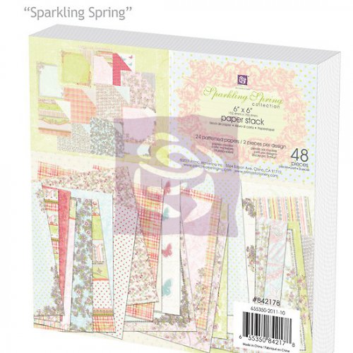Scrapbook. čtvrtky SPARKLING SPRING 6"x 6" (24 ks) — foto 1