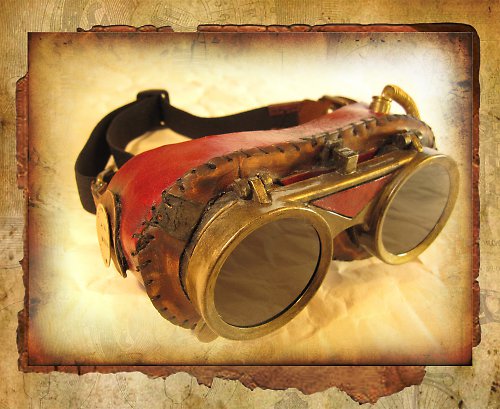Steampunkové brýle Aviator red II — foto 1