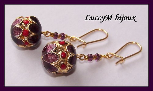 Fialové cloisonne — foto 1