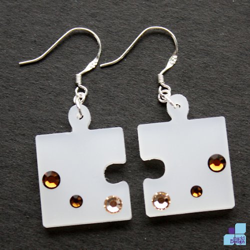 Puzzle naušničky-matné — foto 1