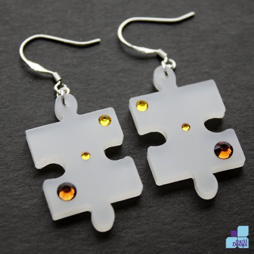 Puzzle naušničky-matné — foto 1