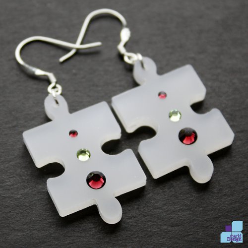 Puzzle naušničky-matné — foto 1
