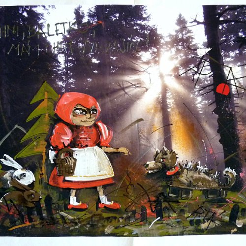 ČeRVENá KARKULkA. Obrázek 45x 33 cm. — foto 1
