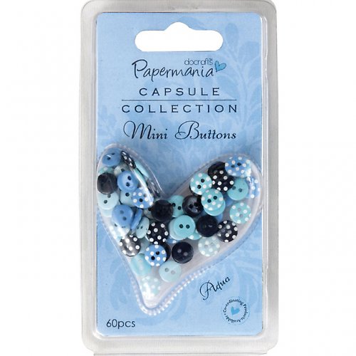 Mini Polka Buttons - Aqua - scrapbook — foto 1