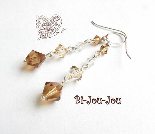 Golden shadow earrings — foto 1