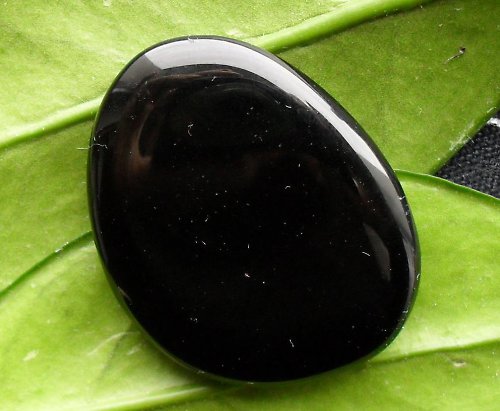 Obsidián stříbrný40x32mm — foto 1