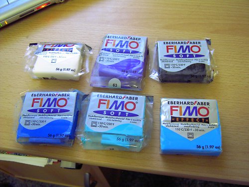 6 kostek Fimo hmoty. — foto 1