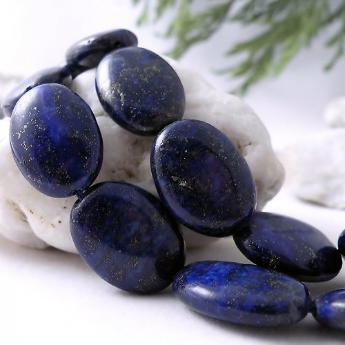 0498* LAPIS LAZULI OVÁLKY 20x16mm — foto 1