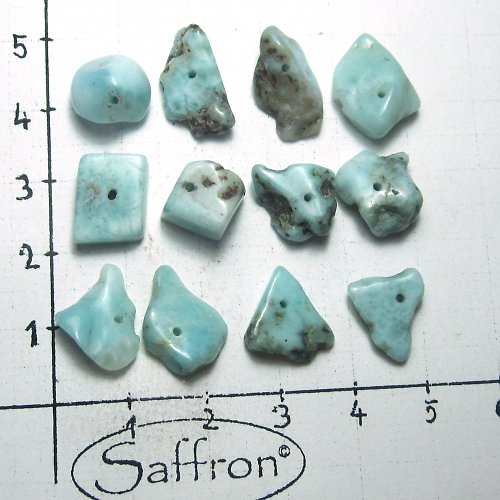 R Larimar -vrtané kousky č.3 — foto 1