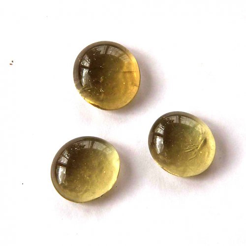 Skleněná Čočka 2cm - 2ks - Olivové