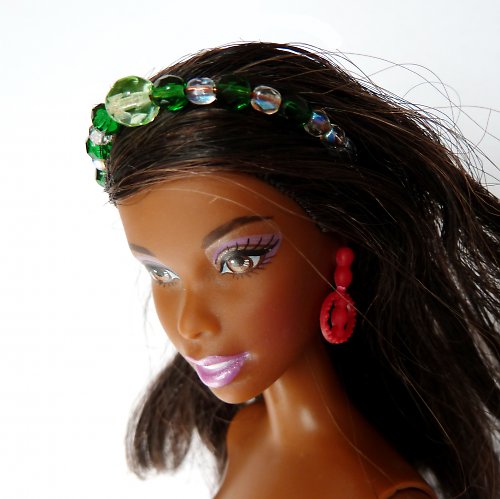 Zelený náhrdelník / čelenka pro Barbie — foto 1