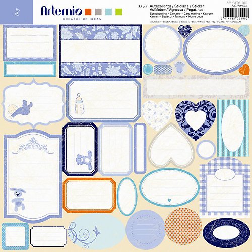Artemio - BOY - samolepky - scrapbook — foto 1