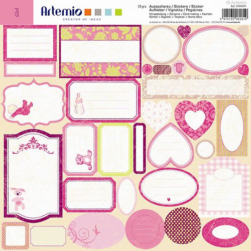 Artemio - GIRL - samolepky - scrapbook — foto 1