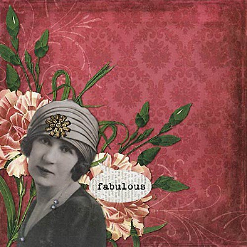 Vintage Collage čtvrtka na scrapbooking — foto 1