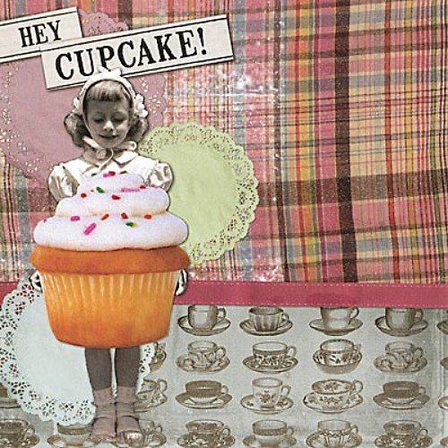 Vintage Collage čtvrtka na scrapbooking - emboss — foto 1