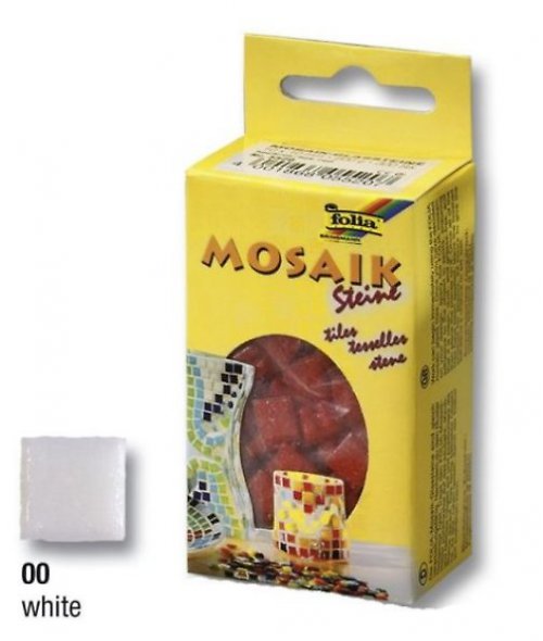 Mozaika skleněná 10x10 mm - BÍLÁ — foto 1