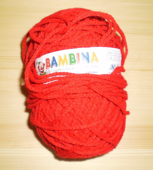 Bambina příze červená - zbytek — foto 1
