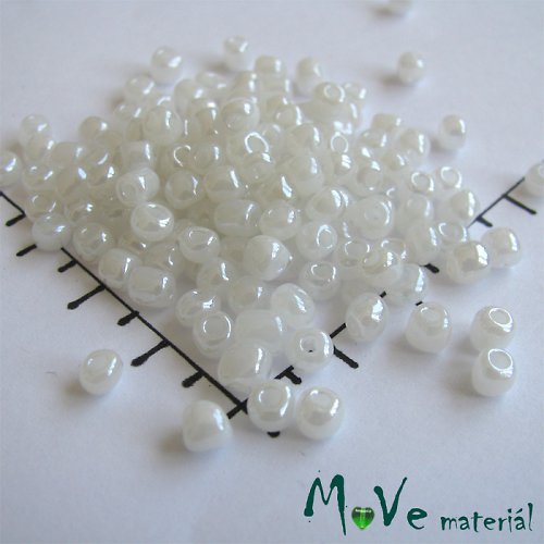 Český rokajl perleťový cca 4mm 20 g — foto 1