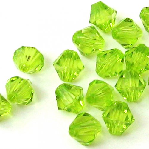 Akrylové bicony - 6 mm - 50 ks