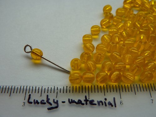 Žluté kuličky 4 mm .... 100 ks — foto 1