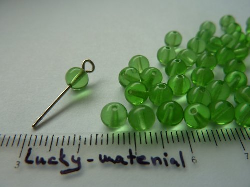 Kuličky zelené 5 mm .... 80 ks — foto 1