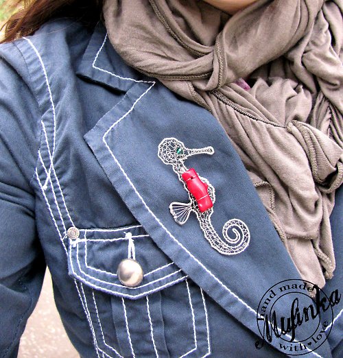 Mořský koník- brož — foto 1