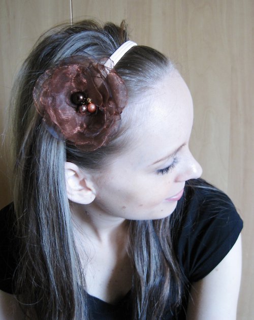 Multifunkční čelenka 3 v 1 hnědá — foto 1