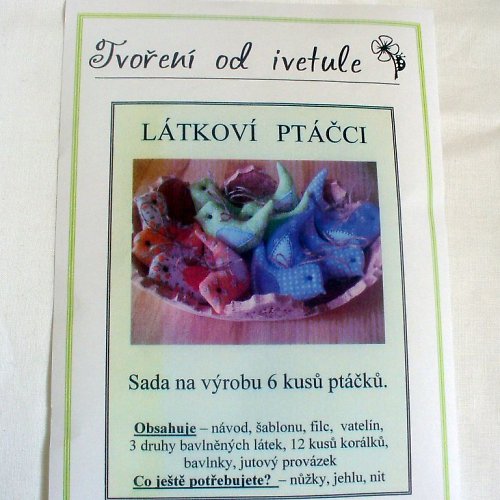 Sada na výrobu ptáčků - béžová — foto 1