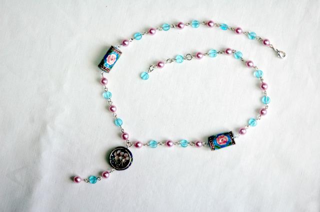 Nárelník s korálky cloisonne — foto 1