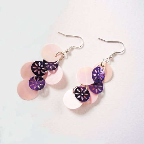 Náušnice Pink Violette — foto 1
