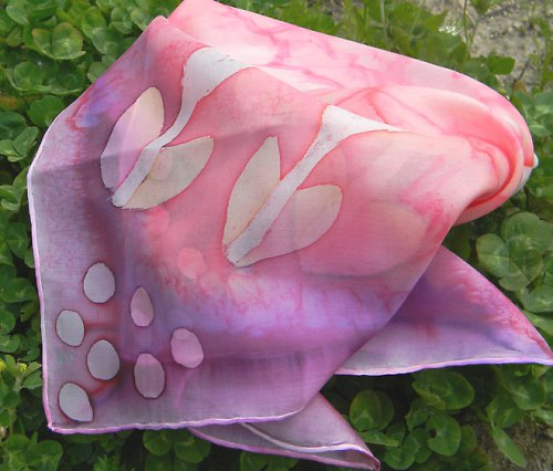Hedvábný šátek "Tulipány" — foto 1
